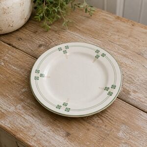 Vintage Syracuse China Green Rose Arts and Crafts Mission Style 6.25" Plate